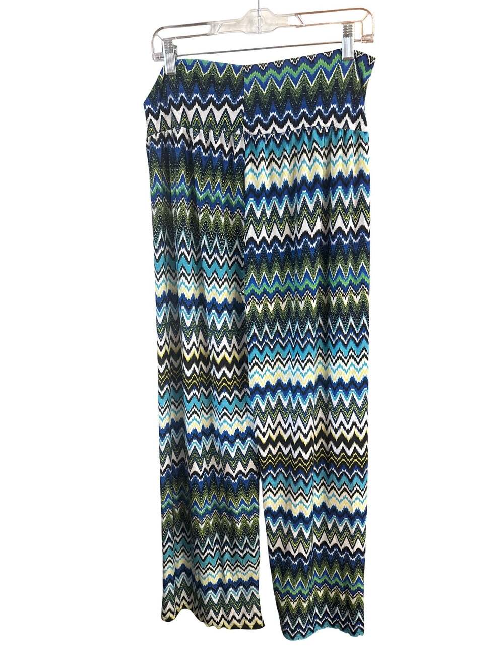 Ace Fashion Multi Color Chevron Print Wide Leg Pants Size M